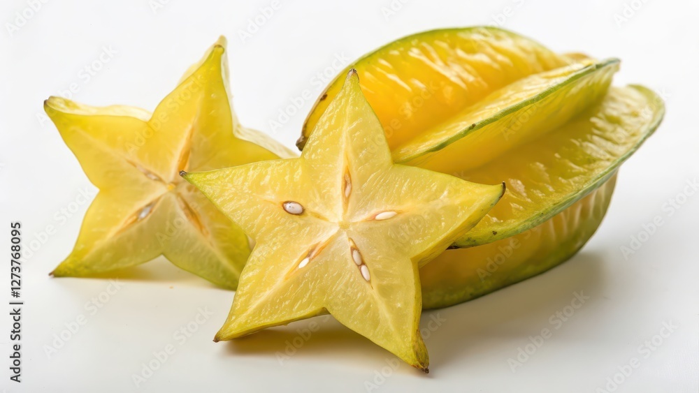 Fototapeta premium Star Fruit on White Background