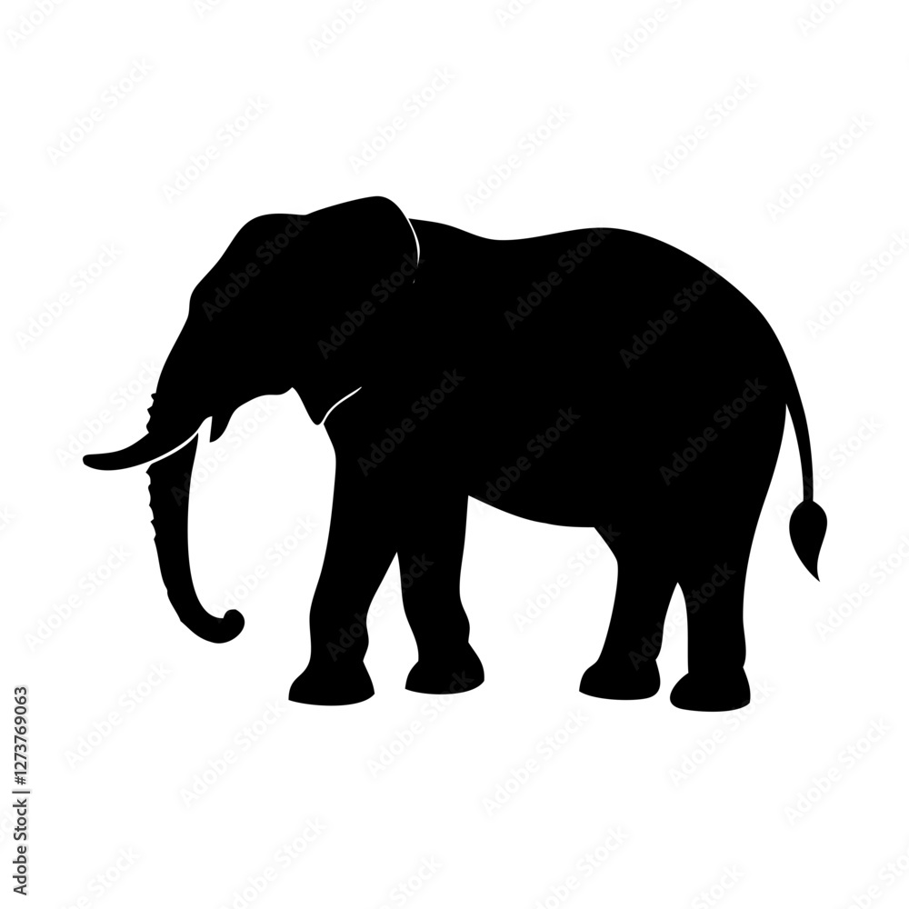 Elephant Silhouette Vector: Wildlife and Nature Illustration Elephant Silhouette Vector: Wildlife and Nature Illustration