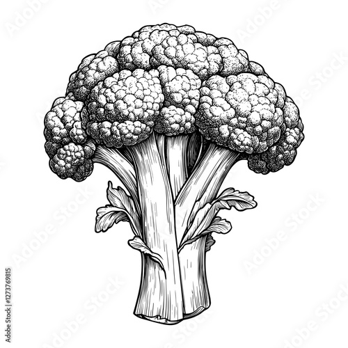 vectorBroccoli hand drawn art vegetable drawing