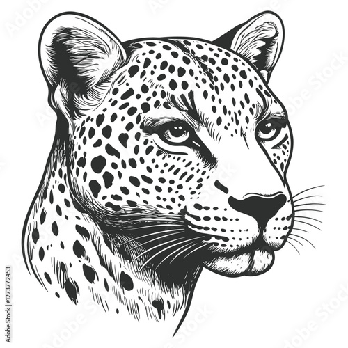Leopard art illustration wildlife vector