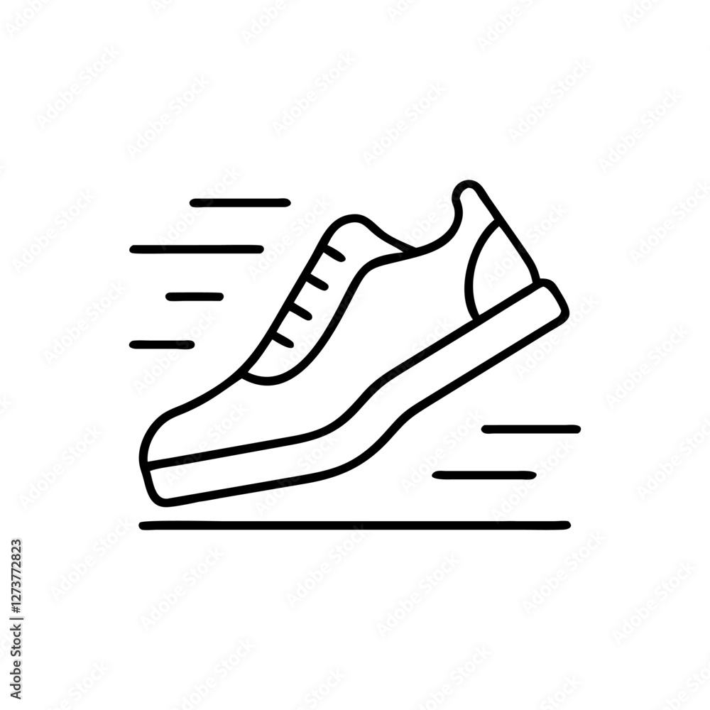Running shoe line icon. linear style sign for mobile concept and web design. Sport shoe outline vector icon. Symbol, logo illustration. Running shoe line icon. linear style sign for mobile concept and web design. Sport shoe outline vector icon. Symbol, logo illustration.