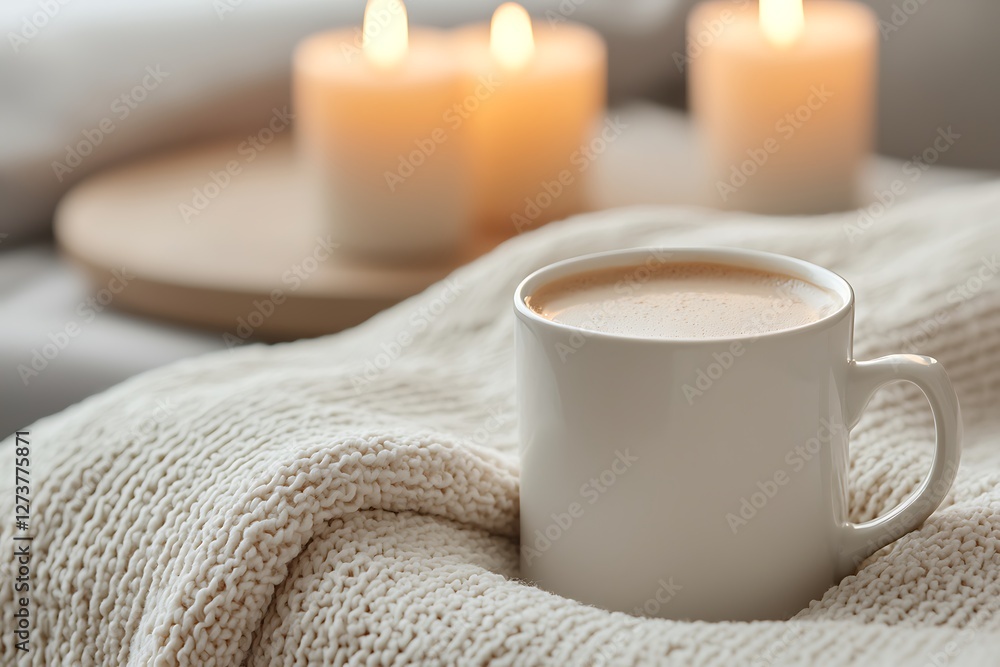 Cozy warm drink experience home photography soft lighting close-up comforting serenity