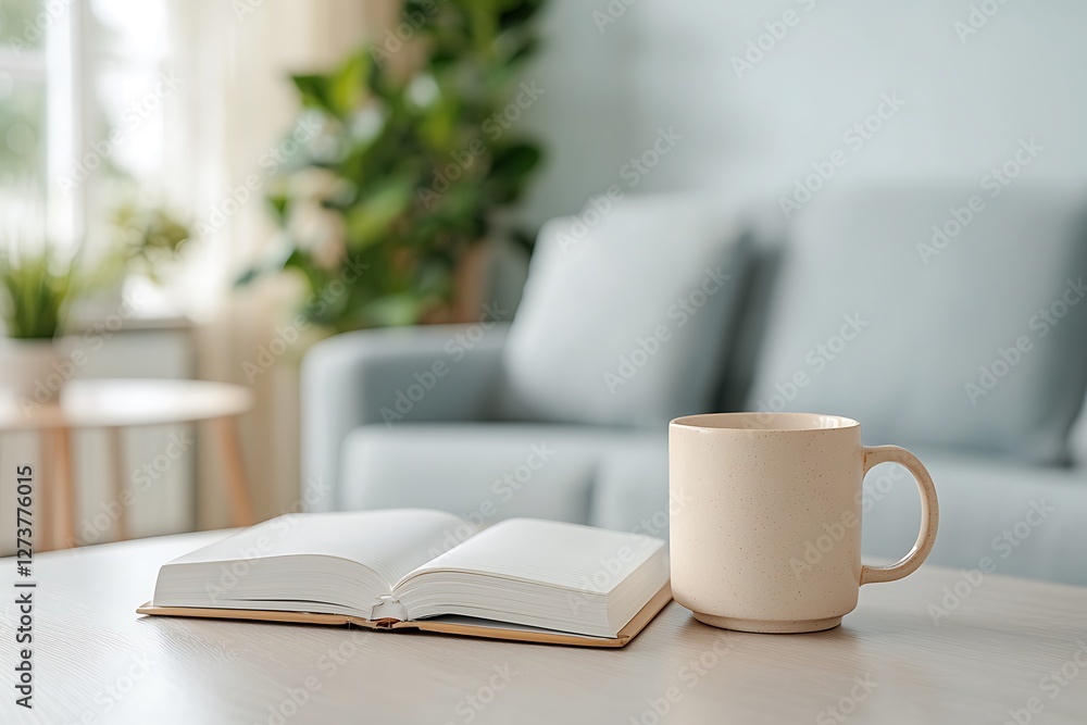 Cozy reading scene living room still life indoor close-up relaxation concept Cozy reading scene living room still life indoor close-up relaxation concept