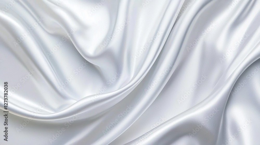 Obraz premium Elegant Abstract Silver Silk Patterns with Dynamic Movement and Flowing Texture