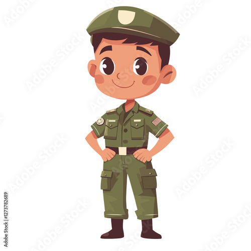 Soldier cartoon illustration military soldier vector