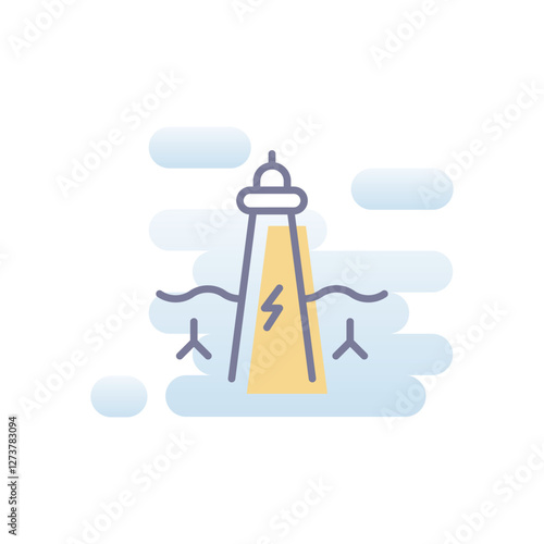 Tidal Energy vector icon