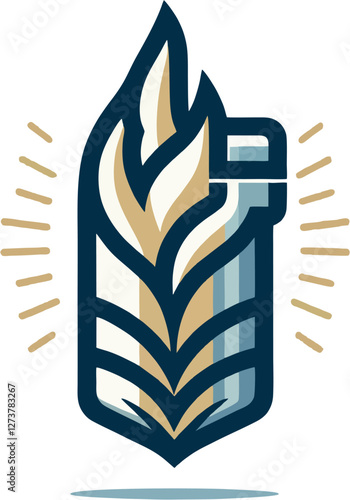 Windproof Icon with Flame Symbol