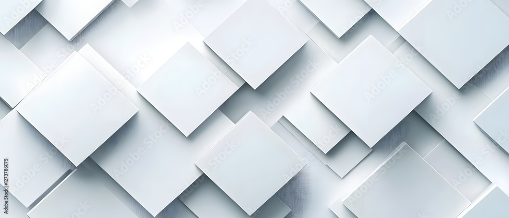 Abstract arrangement of white square shapes creating a modern and clean background design Abstract arrangement of white square shapes creating a modern and clean background design