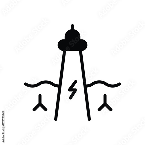 Tidal Energy vector icon