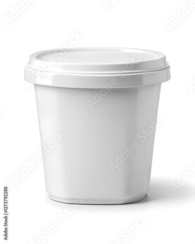 Wallpaper Mural Delicious natural yogurt in plastic cup isolated on white
 Torontodigital.ca