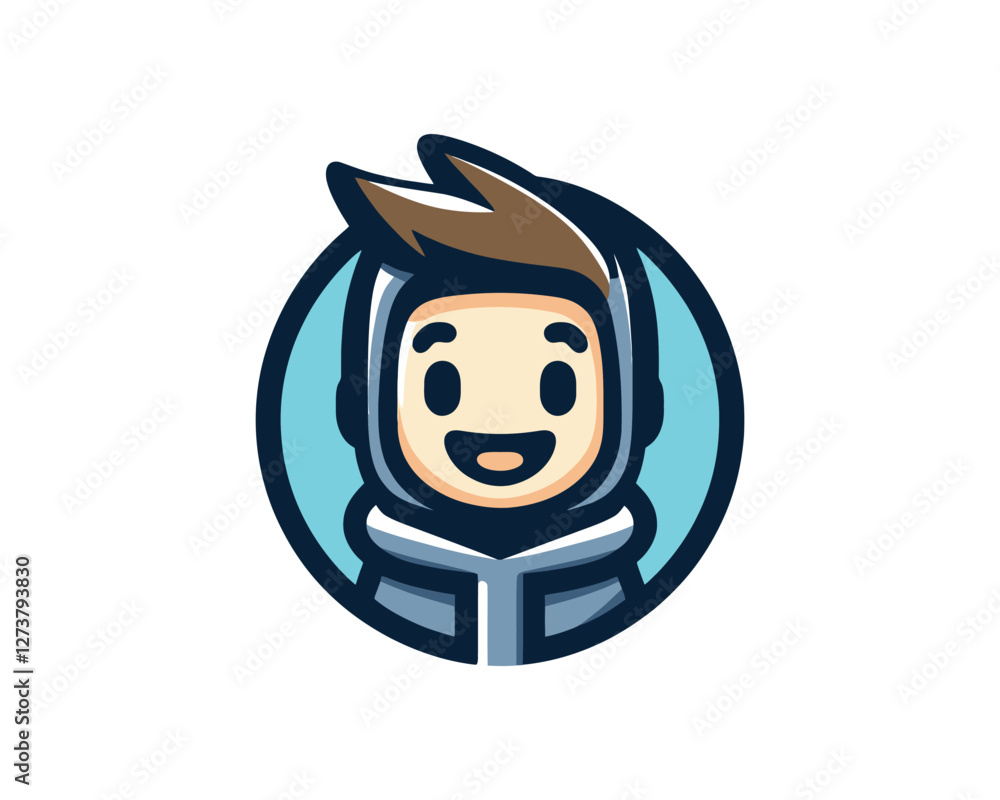 Fototapeta premium funny cartoon face