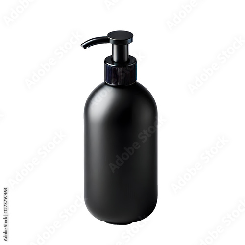 Simple foaming pump bottle for liquid soap, isolated on a white background. Cleanser or skin care product