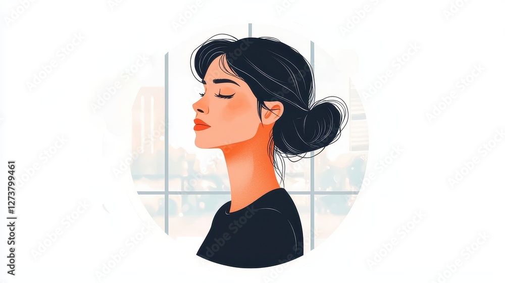 Woman in Contemplation by Window in Soft, Dreamy Lighting, Capturing a Moment of Reflection and Peaceful Solitude Woman in Contemplation by Window in Soft, Dreamy Lighting, Capturing a Moment of Reflection and Peaceful Solitude