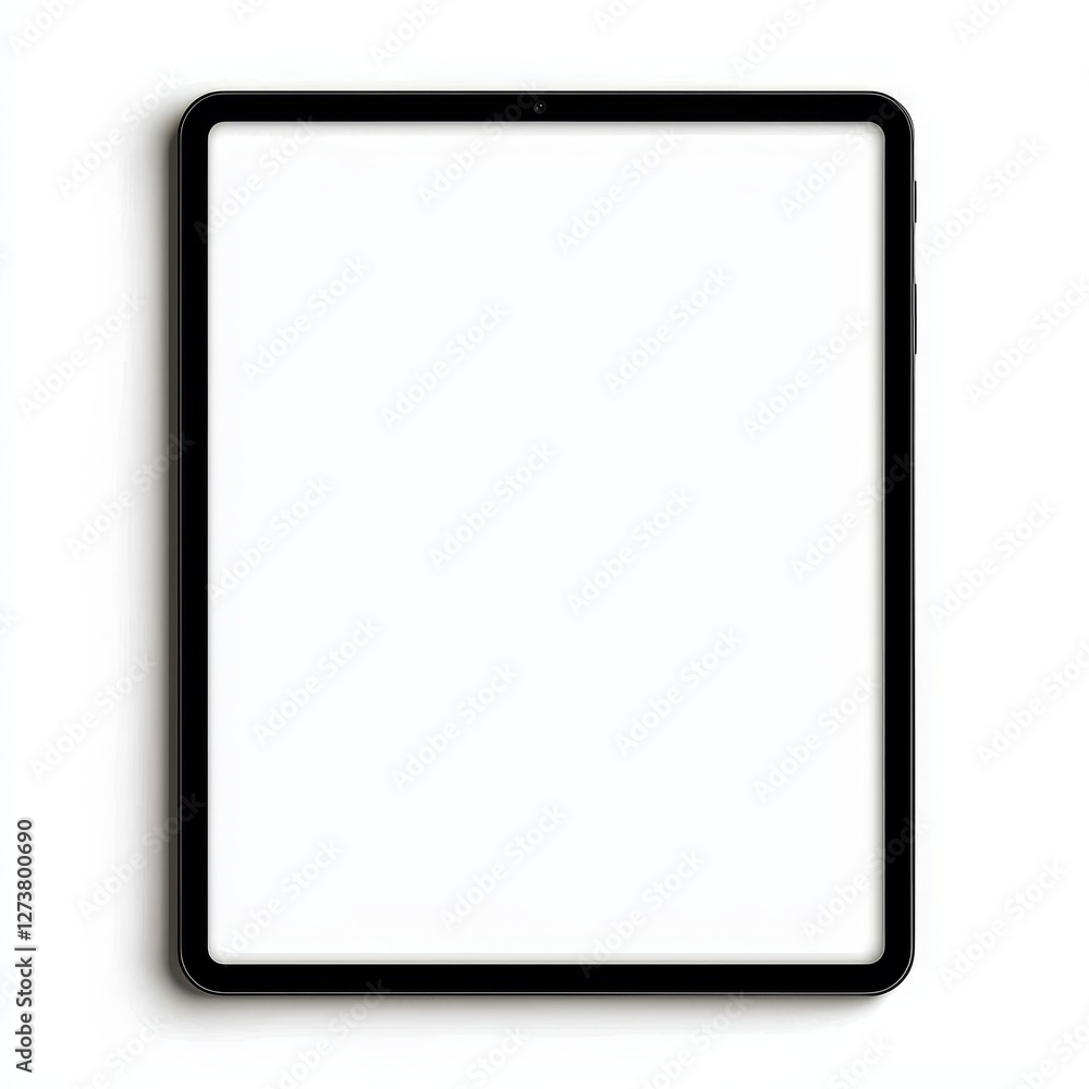A tablet mockup featuring a blank screen, available as a silver display template on a white or transparent background A tablet mockup featuring a blank screen, available as a silver display template on a white or transparent background