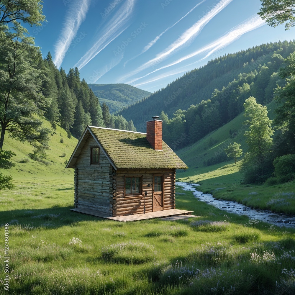 Obraz premium house in the mountains