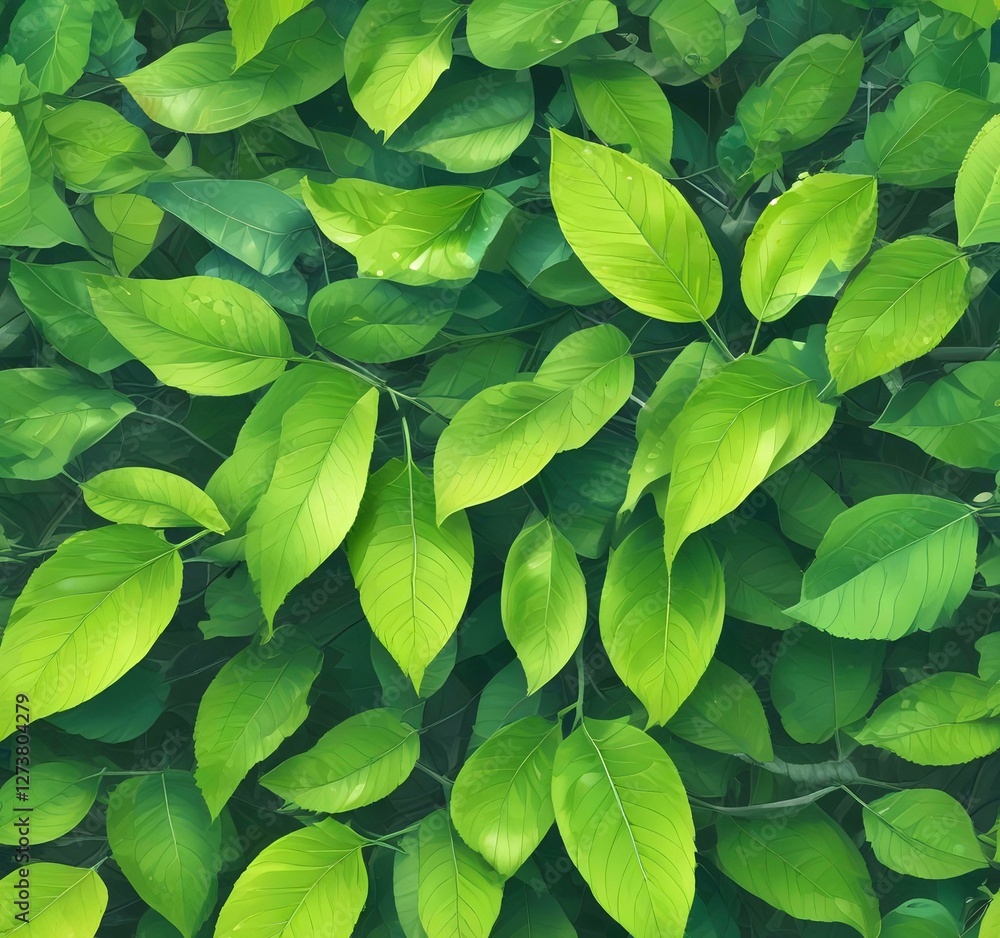 Illlustration of green environment with fresh leaves. Illlustration of green environment with fresh leaves.