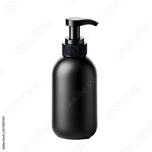 Simple foaming pump bottle for liquid soap, isolated on a white background. Cleanser or skin care product