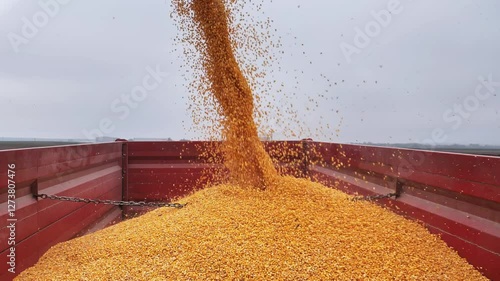 Corn being harvested