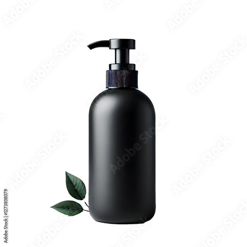 Simple foaming pump bottle for liquid soap, isolated on a white background. Cleanser or skin care product