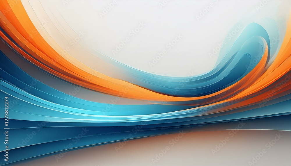 Obraz premium Abstract elegant glowing curve line lighting effect background , hi-speed motion moving concept