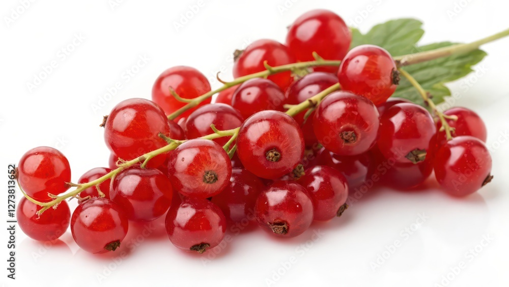 Red Currants on White Background Red Currants on White Background