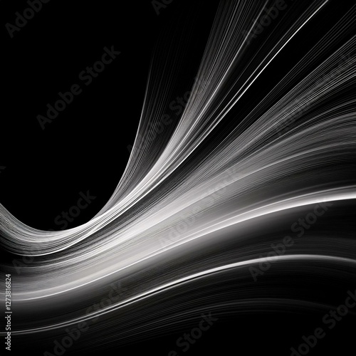 Abstract elegant glowing curve line lighting effect background , hi-speed motion moving concept

