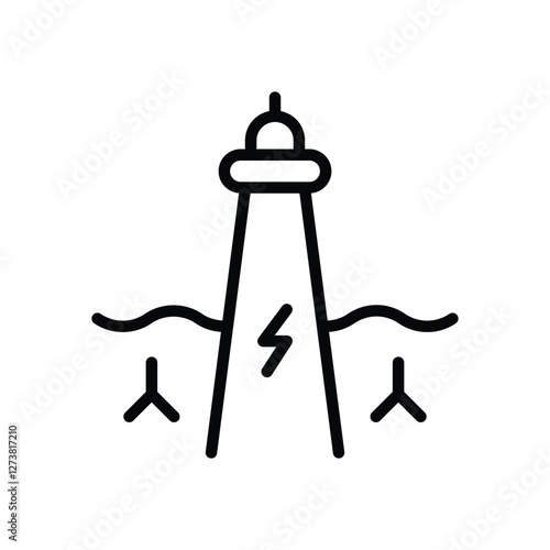 Tidal Energy vector icon