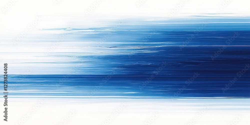 Fototapeta premium A mesmerizing blend of blue hues in an abstract canvas. Close-up reveals intricate horizontal lines, evoking ocean depths and serene skies