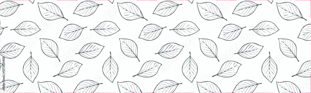 Fototapeta premium Autumn leaves pattern simple background vector illustration