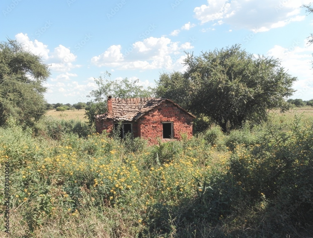 In rural Uganda, a conventional homemade oven is used for brickmaking, where molded clay is stacked and then fired to produce units suitable for construction