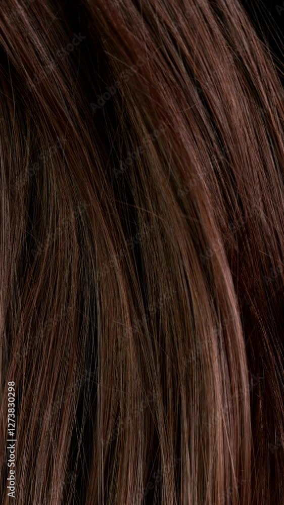 Super slow motion of beautiful healthy long smooth flowing brown hair. Filmed on high speed cinematic camera at 1000 fps. Super slow motion of beautiful healthy long smooth flowing brown hair. Filmed on high speed cinematic camera at 1000 fps.