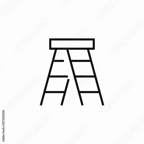 ladder stairs icon sign vector