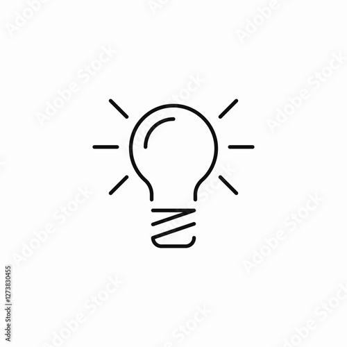 light bulb icon sign vector