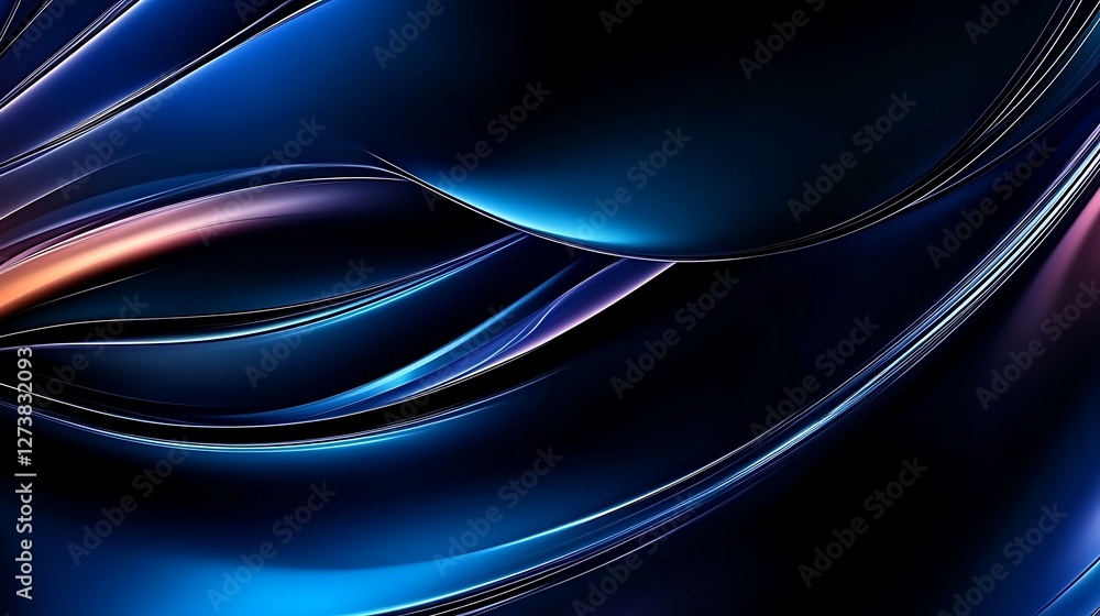 Fototapeta premium Abstract liquid technology background black luxury environment dynamic flowing content in modern art design