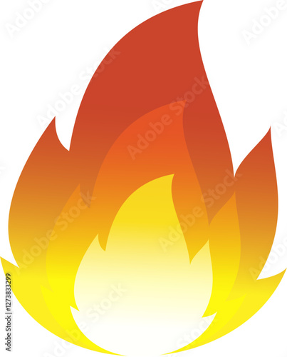 Fire icon illustration design on white background 1