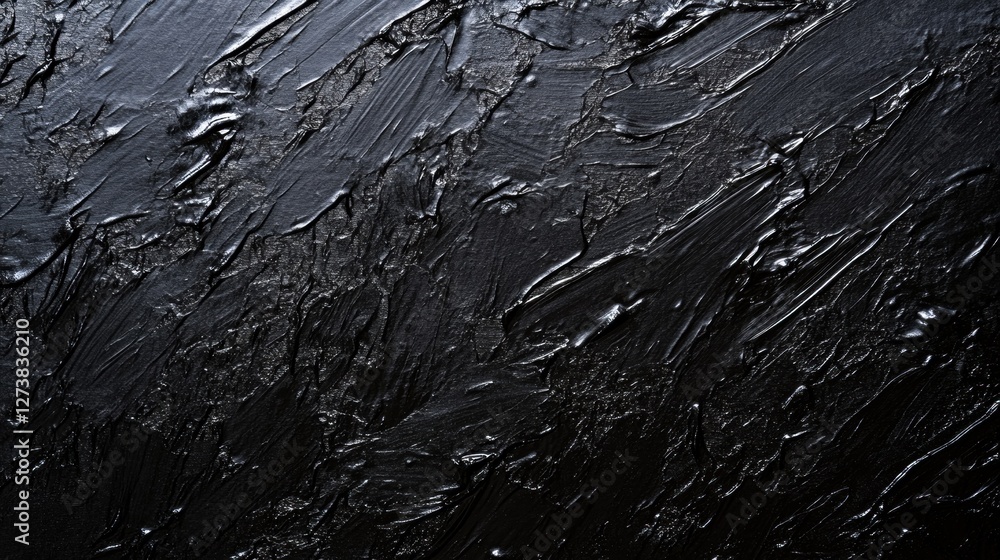 Fototapeta premium Dark textured black paint strokes background