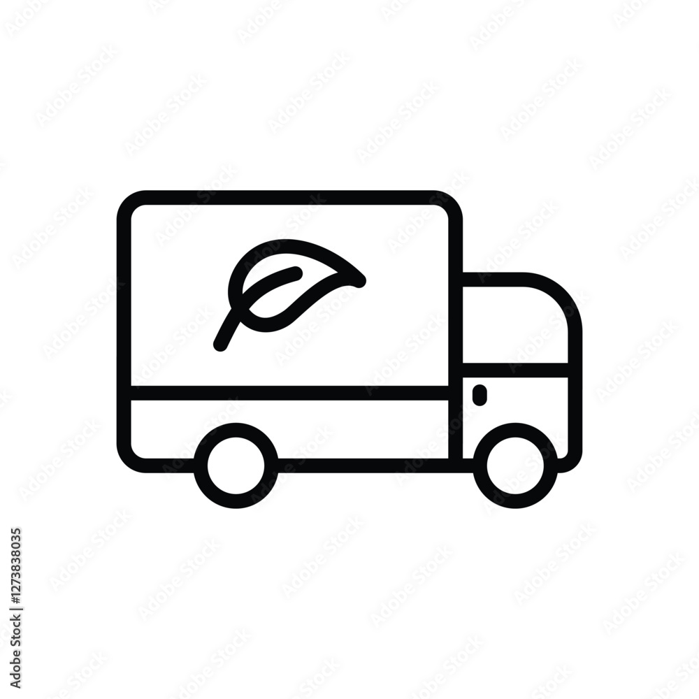 Eco Truck vector icon Eco Truck vector icon