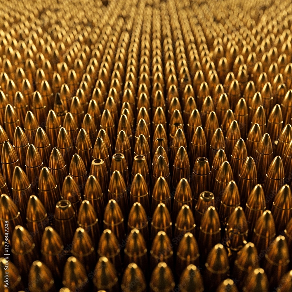 Obraz premium Background of Gold Bullets