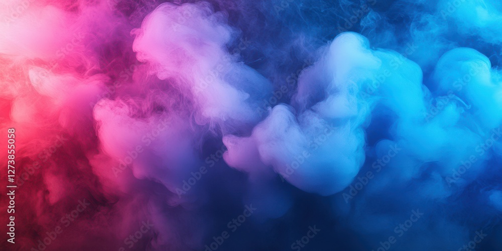 Colorful smoke swirling in vibrant hues of pink and blue creating a mesmerizing abstract display Colorful smoke swirling in vibrant hues of pink and blue creating a mesmerizing abstract display