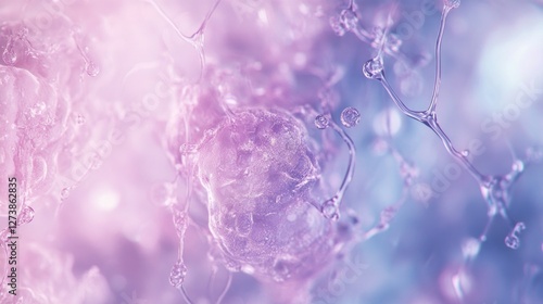 A detailed view of amyloid plaques in the brain, showcasing deposits on nerve cells. Featuring Alzheimer's disease