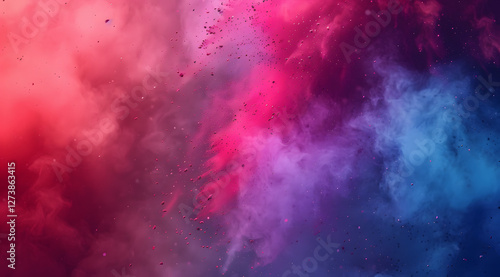 Color dust explosion background	 photo