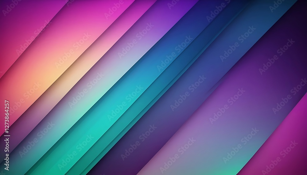 Fototapeta premium Gradient Layers Interplay, An Abstract Cascade of Colorful Light and Shadow