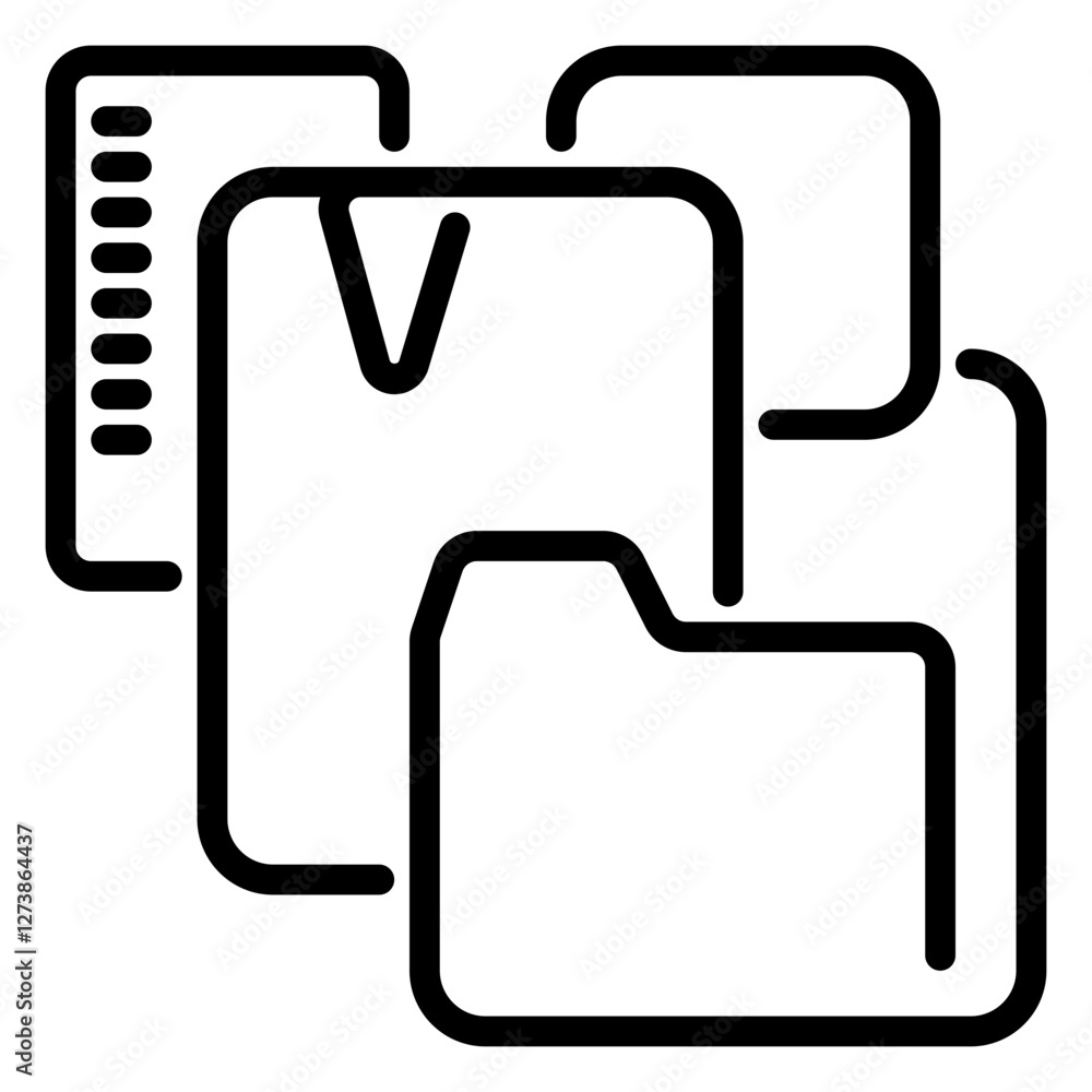 document icon, line icon style document icon, line icon style