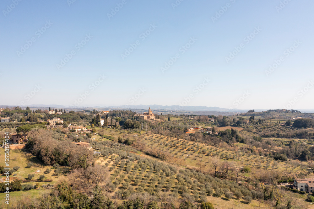 panorama near Siena in Tuscany