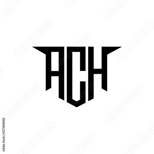 ACH letter logo design with white background in illustrator, vector logo modern alphabet font overlap style, calligraphy designs for logo, Poster, Invitation, etc.