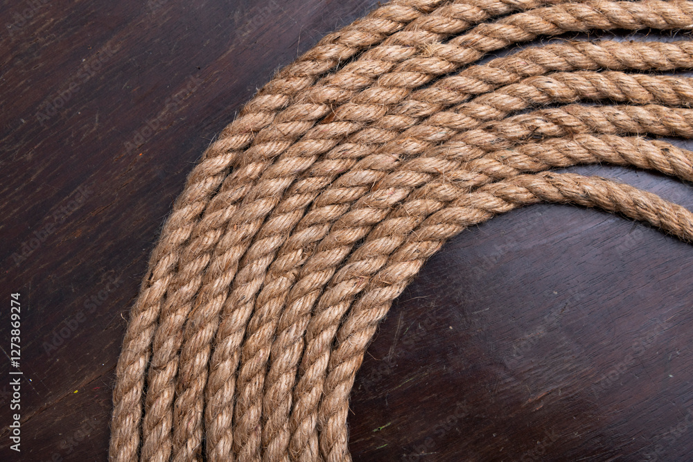 Background from a natural jute rope