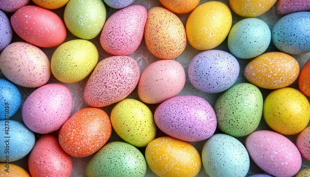 A vibrant close-up view showcasing a pile of intricately decorated Easter eggs in various colors, emphasizing the festive spirit of the holiday. A vibrant close-up view showcasing a pile of intricately decorated Easter eggs in various colors, emphasizing the festive spirit of the holiday.