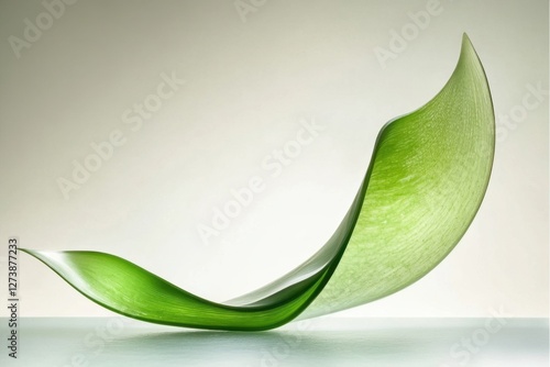 Modern leaf-inspired art: sleek design nature integration