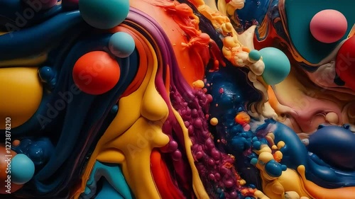 Colorful Abstract Fluid Motion Video

