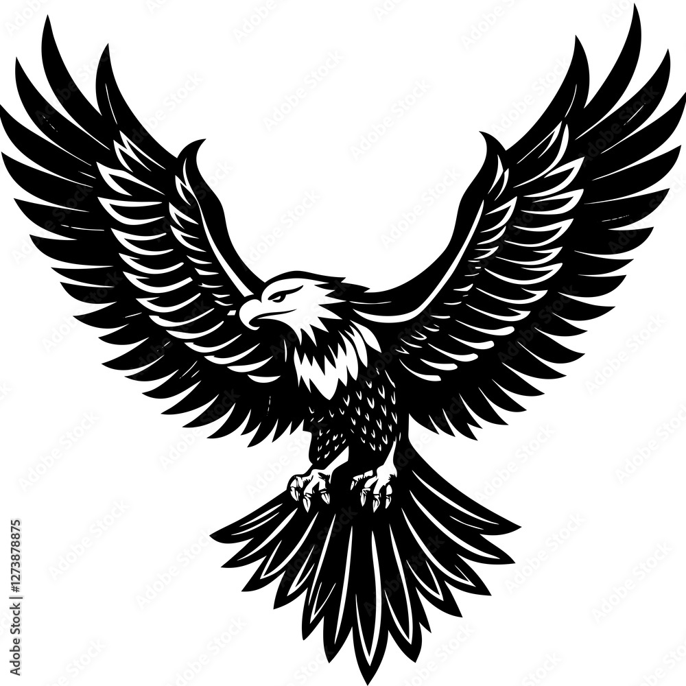 A majestic eagle soaring in the sky with outs trucked wing maintain scenery A majestic eagle soaring in the sky with outs trucked wing maintain scenery